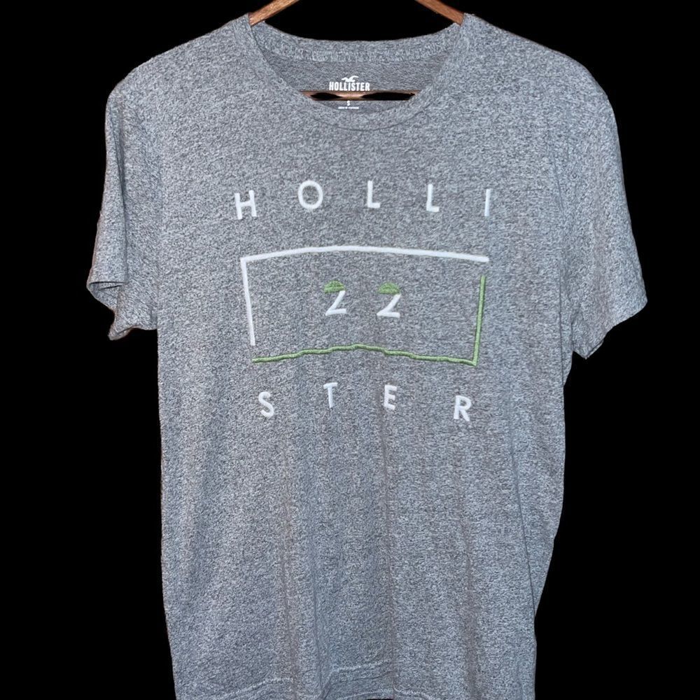 Hollister junior men’s size small grey short sleeved t-shirt